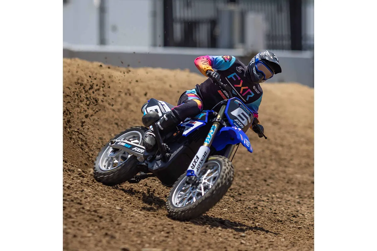 Moto Radiocommandée Losi Promoto-MX 1/4 - Modèle Bleu RTR, Prêt à Rouler, Neuf