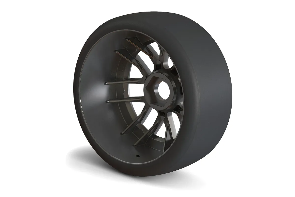 Pro-Line 1/7 Goodyear NASCAR Cup Belted MTD Tyres on Gunmetal Rims ...