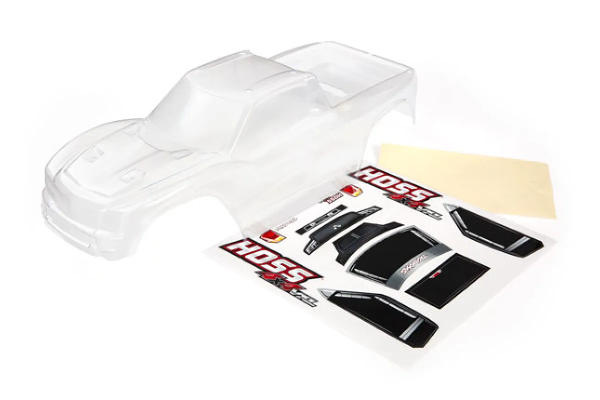 Traxxas Hoss 4x4 VXL Trimmed Clear Unpainted Body Shell | 9011