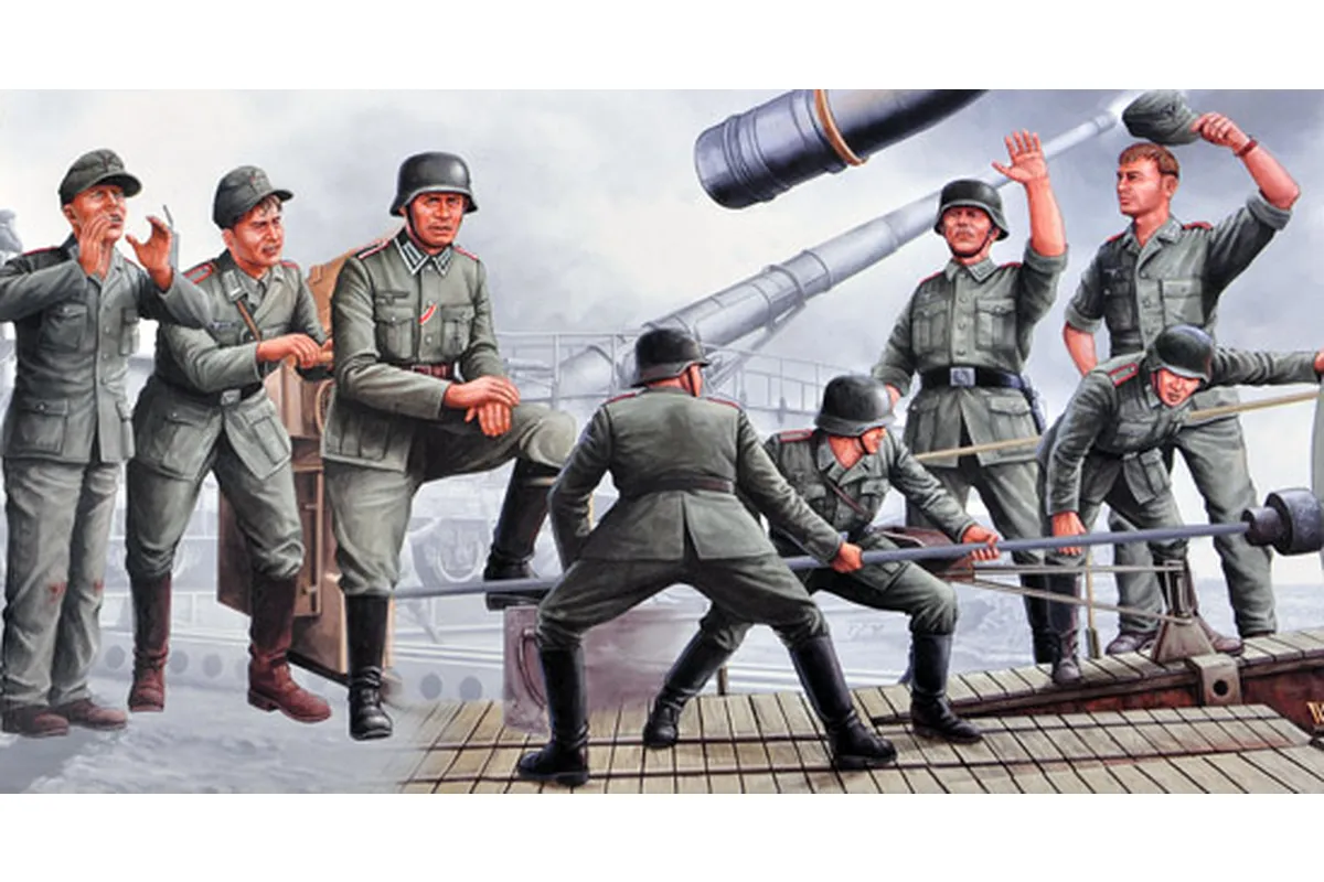 Trumpeter 1/35 German 280MM K5 (E) Leopold Railroad Gun Crews 