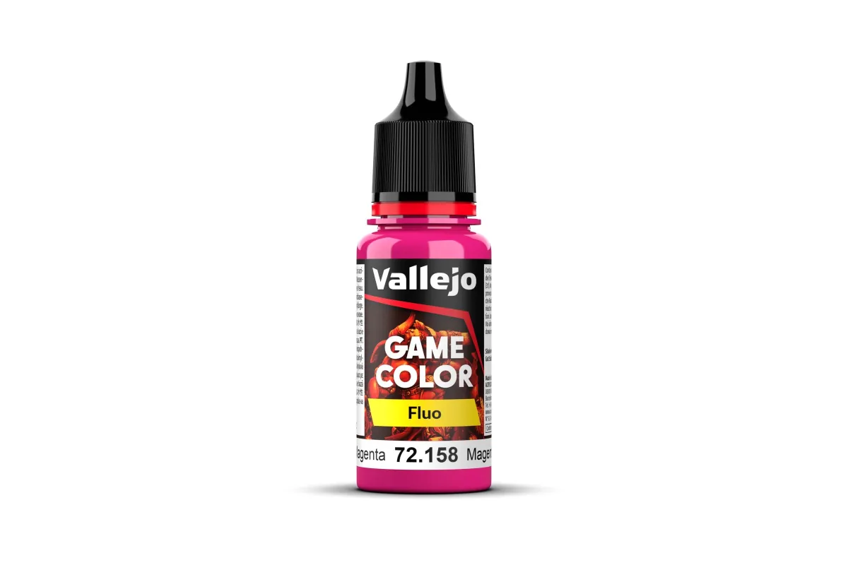 Vallejo Game Colour Fluorescent Magenta Acrylic Paint 18ml | 72.158