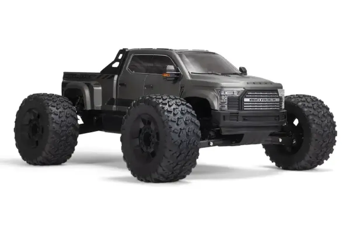 ARRMA Big Rock 6S BLX 4x4 RC Monster Truck Electric Brushless 4WD 1 7 Scale RTR Gunmetal ARA7612T1