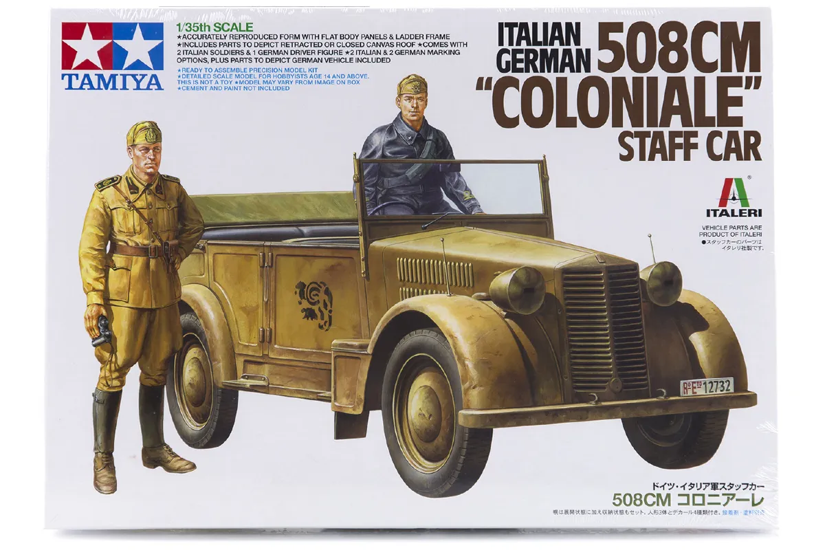 Tamiya 1/35 Italian/German 508 CM Coloniale Staff Car Scaled Plastic ...