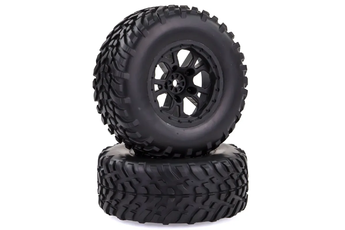 HSP 2.2 3.0 Storm Off Road Tyres on Black Rims Glued Wheels 2Pcs