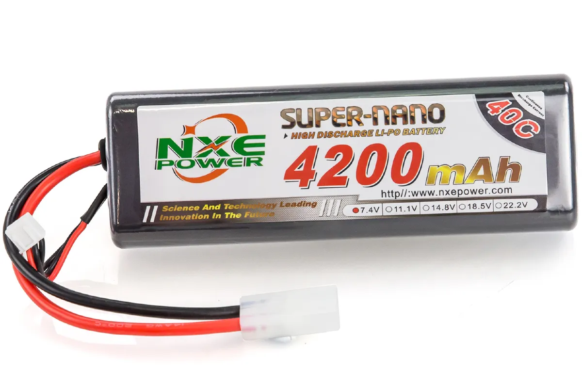 NXE 4200mAh 40C 7.4V Round Hard Case LiPo Battery NXE 4200mAh 40C 7.4V Round Hard Case LiPo Battery