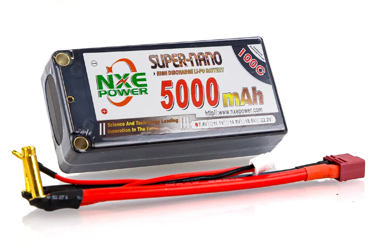 NXE 5000mAh 100C 7.4V Shorty LiPo Battery