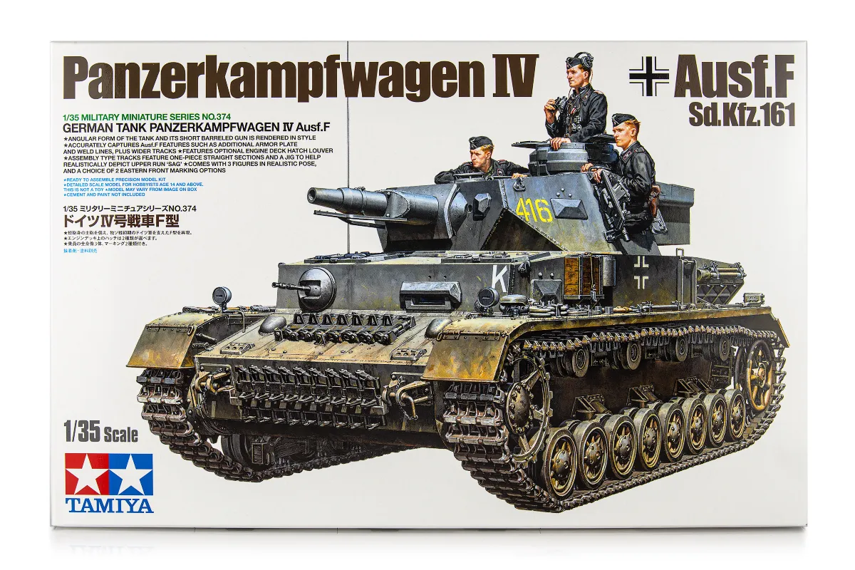 Tamiya 1/35 German Panzerkampfwagen IV Ausf.F Tank Scaled Plastic Model Kit  | 35374