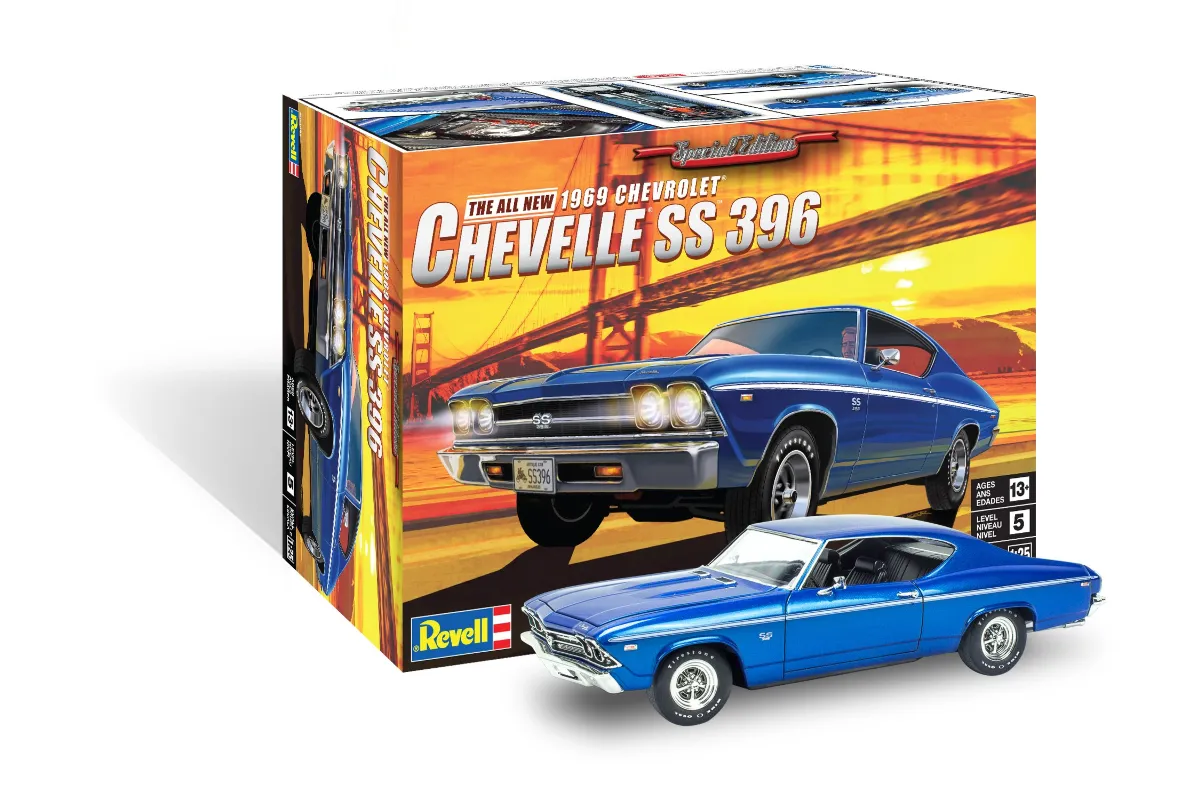 Revell 1 25 1969 Chevrolet Chevelle SS 396 Scaled Plastic Model Kit 85 4492