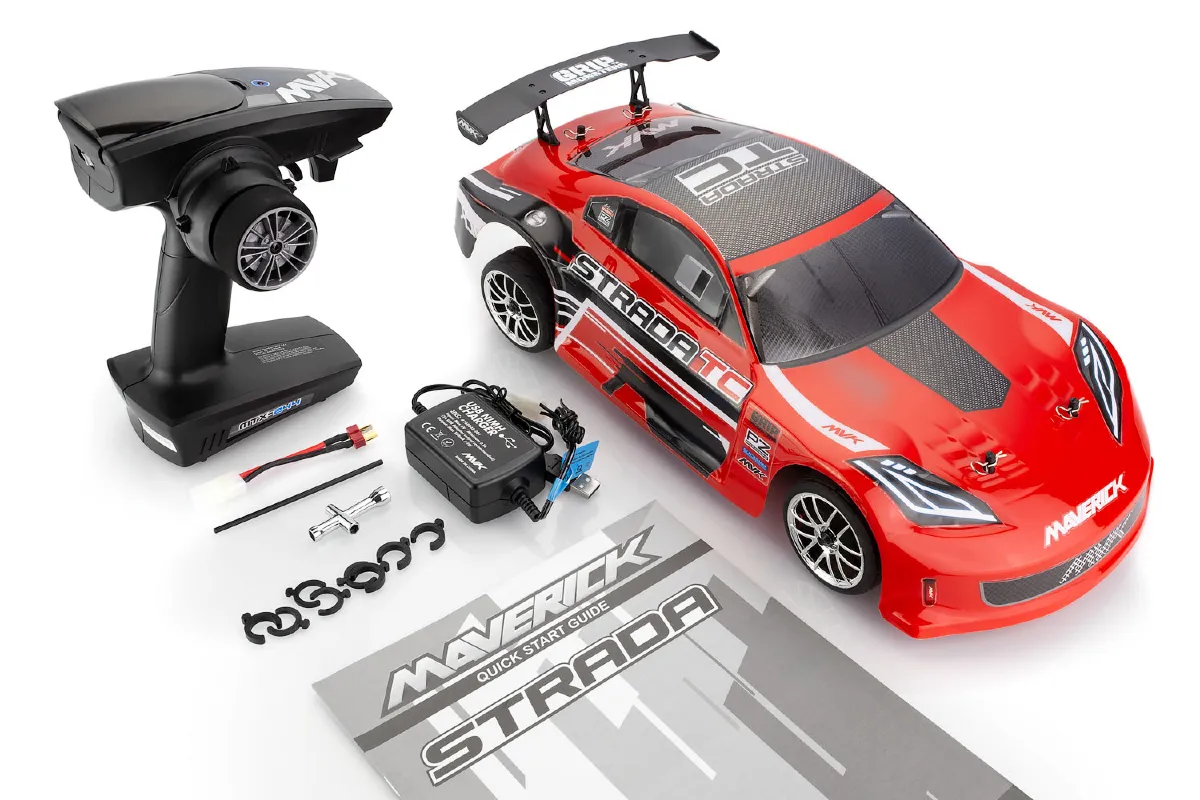 Maverick 1 10 Strada TC 4WD Electric Brushless On Road RTR RC Car Red