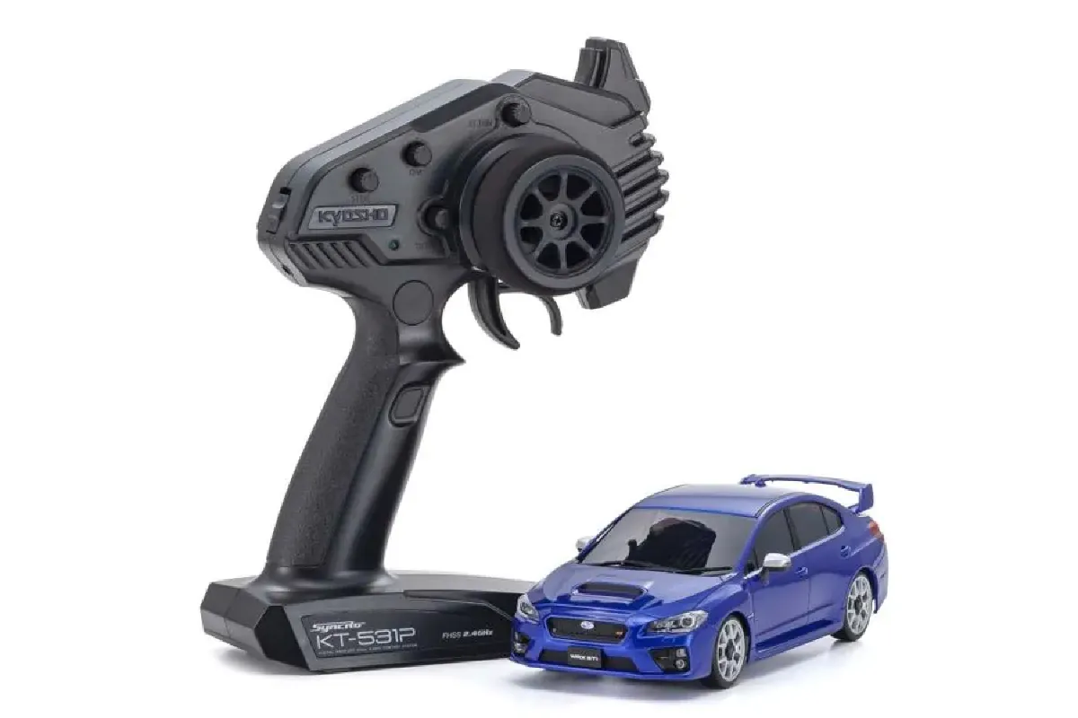 Kyosho Mini Z 2014 Subaru WRX STI WR RC Drift Car Electric AWD RTR Blue 32630BL