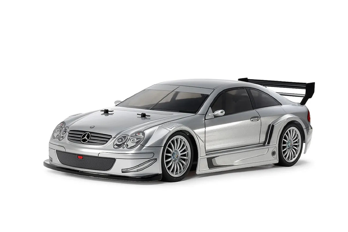 Tamiya TT 02 Mercedes Benz CLK AMG RC Car Electric 4WD 1 10 Scale Kit no ESC Silver 47493A