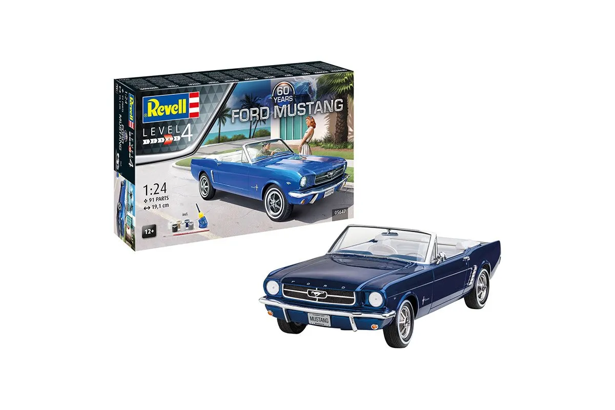 Revell 1 24 1964 Ford Mustang 60 Years Car Scaled Plastic Model Kit