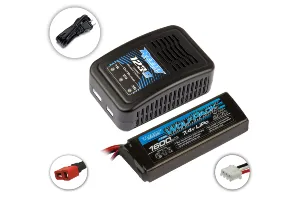Reedy 123-S Charger and Wolfpack 7.4V 1600mAh 30C Soft Case LiPo Battery Combo