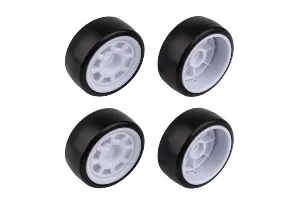 Team Associated 1/10 Hoonicorn Drift Tyres on White Rims - Glued Wheels 4Pcs