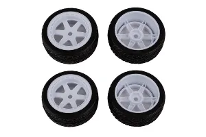 Team Associated 1.9" Hoonitruck Tyres on White Rims - Glued Wheels 4Pcs