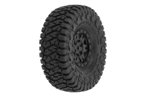 Pro-Line 1.0" Toyo Open Country R/T Trail Tyres on Black Impulse Rims - Glued Wheels 4Pcs