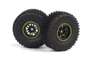 Maverick Doha Wheels on 12 Spoke Green Rims 2Pcs - Glued Wheels