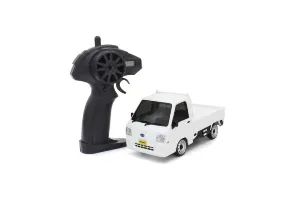 Kyosho First Mini-Z Subaru Sambar RC Car Electric 2WD 1/28 RTR - White Kyosho First Mini-Z Subaru Sambar RC Car Electric 2WD 1/28 RTR - White