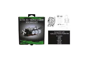 DDA 1/24 LC/LJ 6 Cyl Engine with Triple Carbs Scaled Plastic Model Kit DDA 1/24 LC/LJ 6 Cyl Engine with Triple Carbs Scaled Plastic Model Kit