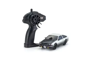 Kyosho First Mini-Z Initial D Toyota Sprinter Trueno AE86 RC Car Electric 2WD 1/28 RTR - White/Black Kyosho First Mini-Z Initial D Toyota Sprinter Trueno AE86 RC Car Electric 2WD 1/28 RTR - White/Black