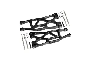 GPM Black Aluminium Front/Rear Lower Suspension Arms 2Pcs w/ Pins