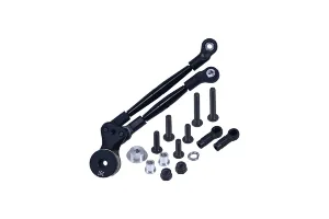 GPM Black Aluminium 25T Hi-Torque Servo Saver with Tie Rod Set - Black