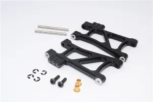 GPM Black Aluminium TT-02B Front Lower Suspension Arms 2Pcs w/ Hardware