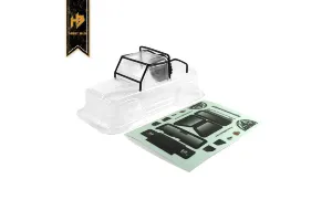 Hobby Plus 1/24 Defender Clear Unpainted Body Shell w/ Roll Cage