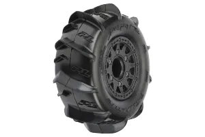 Pro-Line 2.2/3.0" Dumont SC Paddle Tyres on Black Raid Rims - Glued Wheels 2Pcs Pro-Line 2.2/3.0" Dumont SC Paddle Tyres on Black Raid Rims - Glued Wheels 2Pcs