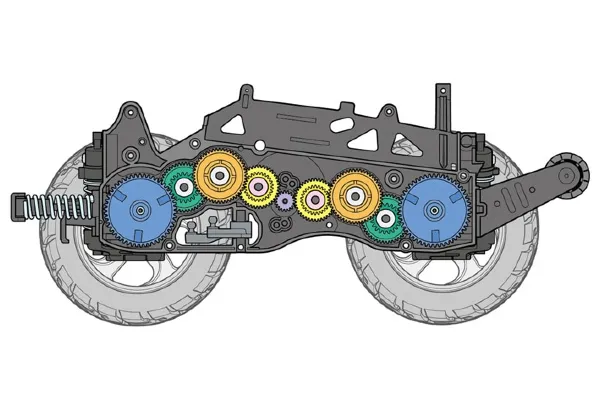 Centrally Positioned Motor