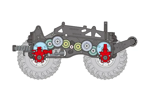 Centrally Mounted Motor with Gear-Driven Drivetrain