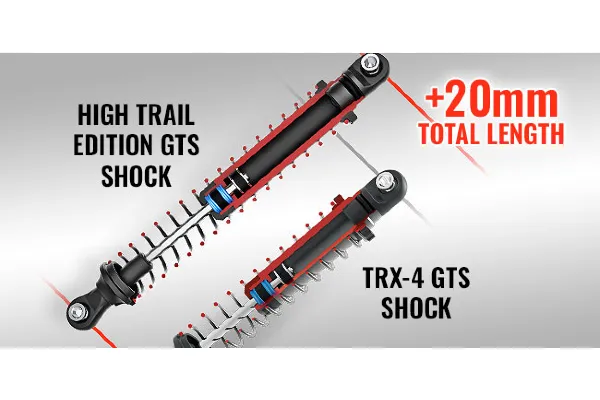 Extended Aluminium Oil Filled Shock Absorbers