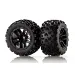 Maverick 1/18 Atom Tyres on Black 10 Spoke Rims 2Pcs - Glued Wheels
