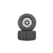 Rovan 4.7/5.5" Baja 5B Rear Dirt Buster Tyres on Black Mesh Rims 2Pcs - Beadlocked Wheels