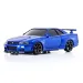 Kyosho Mini-Z Nissan Skyline R34 GT-R V Spec II Nur RC Drift Car Electric AWD RTR - Metallic Blue