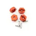 HSP Orange Aluminium 12mm Wheel Hexes w/ 2x10mm Drive Pins 4Pcs