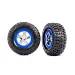 Traxxas 2.2/3.0" BFGoodrich Mud Terrain T/A KM2 Tyres on Chrome/Blue Rims - Glued Wheels 2Pcs