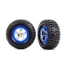 Traxxas 2.2/3.0" BFGoodrich Mud Terrain T/A KM2 Tyres on Chrome/Blue Rims - Glued Wheels 2Pcs
