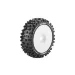 Louise 1/8 B-ULLDOZE (Soft) Tyres on White Rims - Glued Wheels 2Pcs