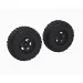 ARRMA 2.2/3.0" dBoots Fortress SC Tyres on Black 5 Spoke Rims 2Pcs - Glued Wheels