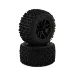 Maverick 1/18 Tredz TerraHex Tyres on Black Rims 2Pcs - Glued Wheels