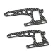 Yeah Racing Graphite Front Chassis Brace Plate Set
