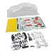 Yeah Racing 1/10 Mitsubishi Lancer EVO IV Unpainted Body Shell with Rims - Clear / Rally Catalunya 1997 #1