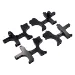 RC Maker Aluminium V2 Bulkhead Set 4Pcs - Black