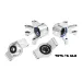GPM Aluminium Front Steering Hubs and Rear Hubs with Oversized Bearings 4Pcs - Silver