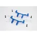 GPM Aluminium Front and Rear Body Post Mounts Set - Blue