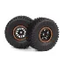 Maverick Doha Wheels on 12 Spoke Orange Rims 2Pcs - Glued Wheels