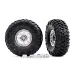 Traxxas 2.2" Canyon Trail Tyres on Classic Chrome Wheels - Glued Wheels 2Pcs
