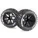 Louise 2.8" MT-Pioneer Tyres on (1/2 Offset) Black Rims - Glued Wheels 2Pcs
