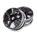 HB 3.3" Edge Black Chrome Rims 2Pcs